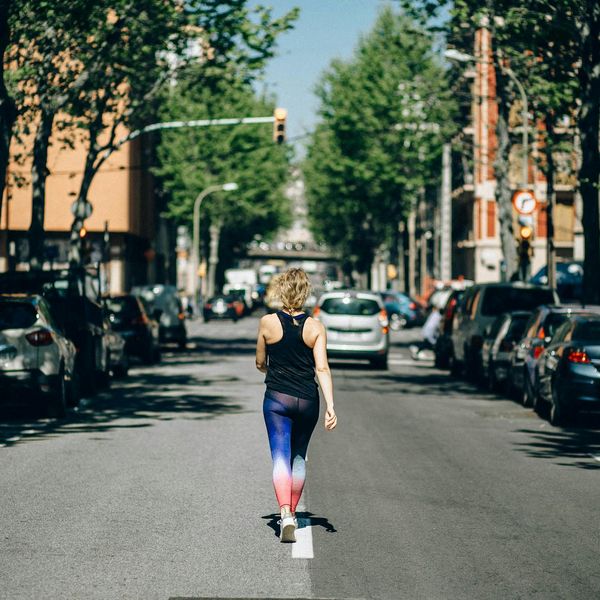 Person feeling energetic and light after a workout session.